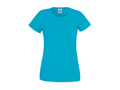 Dámské tričko Fruit of the Loom tyrkysová (Velikost L)