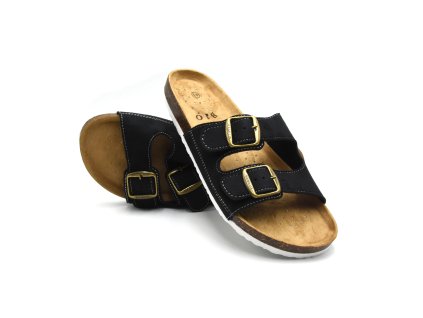 Pánské korkové biopantofle černé