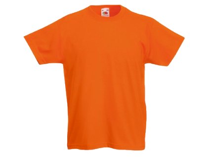 Dětské tričko Fruit of the Loom oranžové (Velikost 14/15 let)