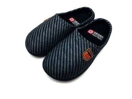 Pánské papuče GEZER šedý proužek