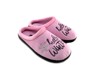 Dámské měkoučké papuče GEZER - Hello winter - růžová