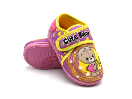 Dětské papuče GEZER Cute Bear - růžové