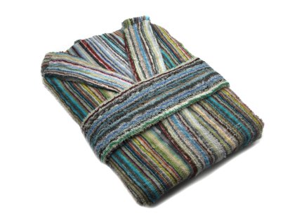 Bavlněný župan s proužky unisex