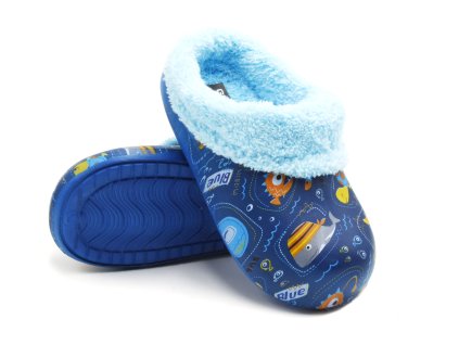Dětské zateplené clogsy Gezer PONORKA - modrá