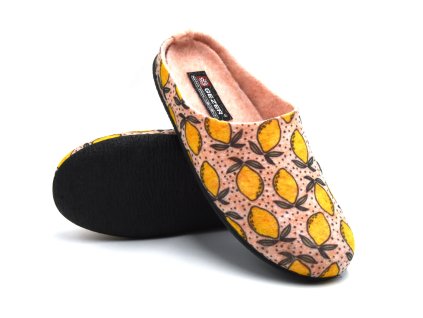 Dámské plstěné papuče GEZER CITRÓN - růžová