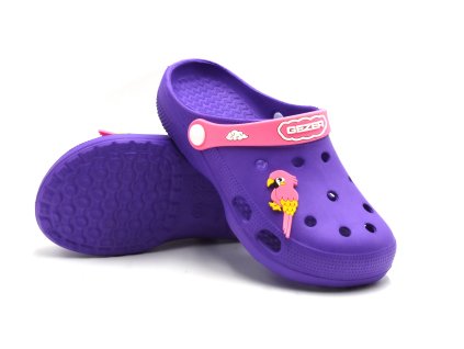 Dětské clogsy GEZER PAPOUŠEK větší - fialová