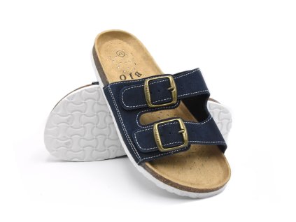 Dámské korkové ECO biopantofle modré