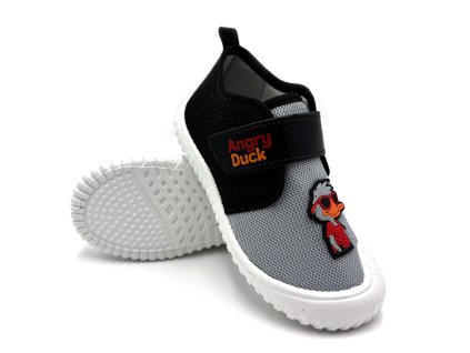Dětské papuče GEZER Angry Duck - šedo-černá (Velikost 25)