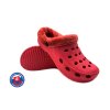 Dámské zateplené clogsy FLAMEshoes F 002 M červená
