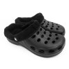Dámské zateplené clogsy FLAMEshoes A-002-M černé (Velikost 36)