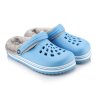 damske clogsy s koziskem texbase modra seda