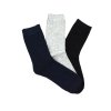 Pánské vlněné ponožky ANGORA MIX 3-pack - modrá/sv.šedá/černá