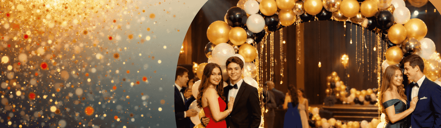 Balónkové dekorace a výzdoba pro Maturitní plesy-Východní Čechy