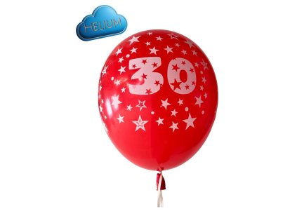 Heliovy Latexovy balonek 30 cerveny 30cm stastnybalonek