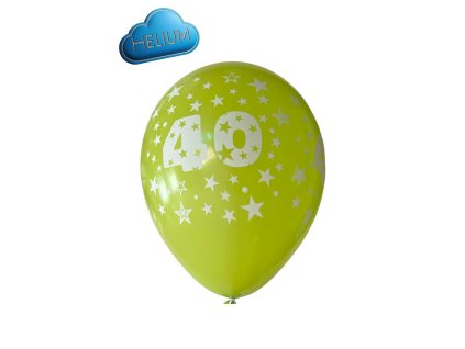 Heliovy Latexovy balonek 40 zeleny lime 30cm stastnybalonek