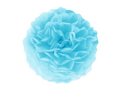 Pompom_z_hedvabneho_papíru-světle_modra,25cm