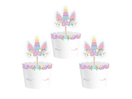 Obaly na muffiny cupcakes Jednorozec 6 ks,1