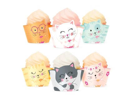 Obaly na muffiny cupcakes Kotata kocka 6 ks,1