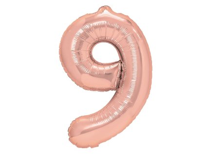 Balonek foliovy 9 rose gold