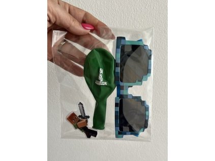 MINECRAFT party mini set dárky pro školáky modre1