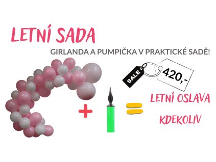 letni sada ruzova balonkova girlanda stastnybalonek