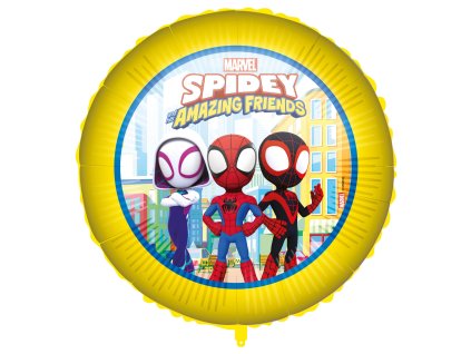 foliovy balonek kruh spidey a jeho pratele s tezitkem 45 cm