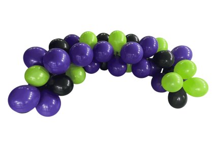 Balonky v boxu balonkova girlanda fialova cerna zelena Fortnite1