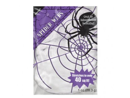 Stastnybalonek dekorace pavucina bila 35m Halloween