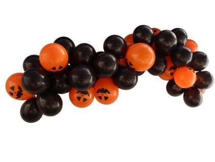 Stastnybalonek balonkova girlanda Halloween cerna oranzova1-hlavni