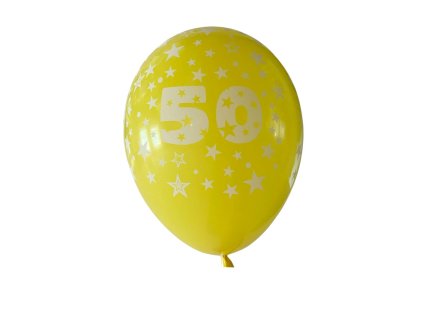 Latexovy balonek 50 zluty 30cm stastnybalonek