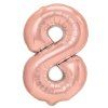 Balonek foliovy 8 rose gold