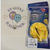 Latexovy balonek sada zluty wimex