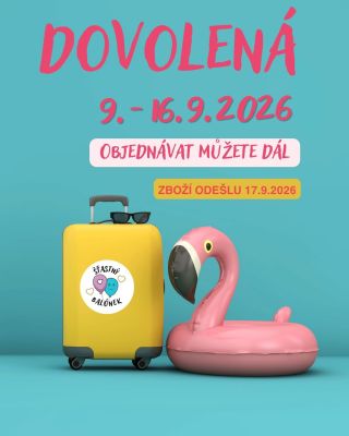 Balónkářka má dovolenou! ☀️ Od 9. do 16. 9. budu úplně offline – bez e-mailů, zpráv i pracovních telefonů. E-shop zůstává...