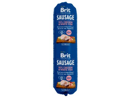 brit dog sausage white fish