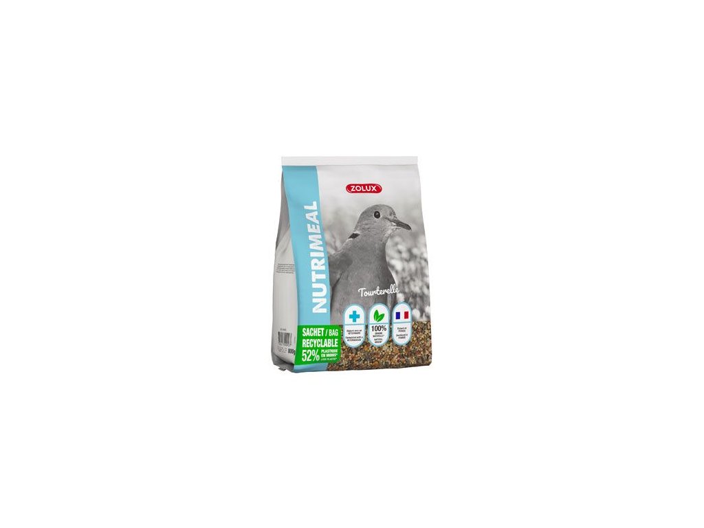 48153 1 krmivo pro hrdlicky nutrimeal 800g zolux z kategorie chovatelske potreby pro ptaky a papousky krmivo pro papousky