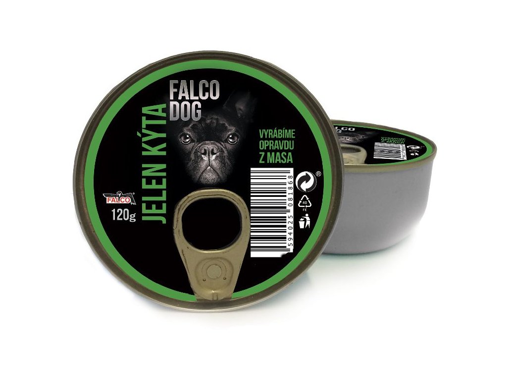36189 1 falco dog jeleni kyta konzerva pro psy 120g z kategorie chovatelske potreby a krmiva pro psy krmiva pro psy konzervy pro psy