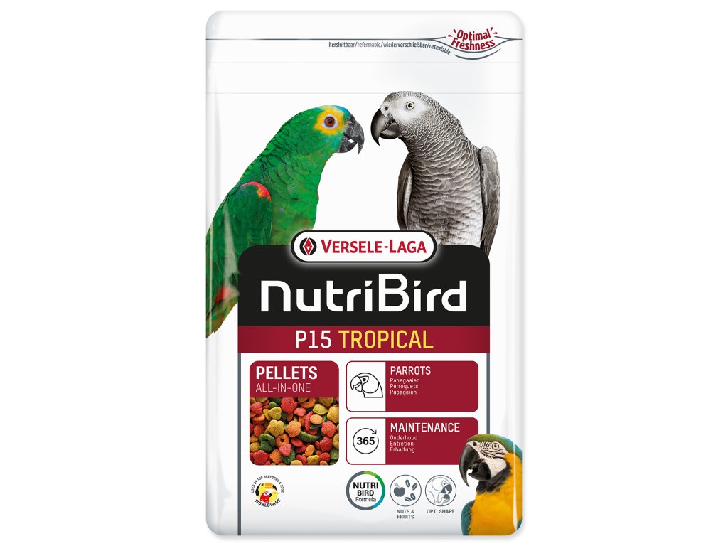 60695 1 versele laga nutri bird p15 tropical pro velke papousky 1 kg z kategorie chovatelske potreby pro ptaky a papousky pamlsky pro papousky