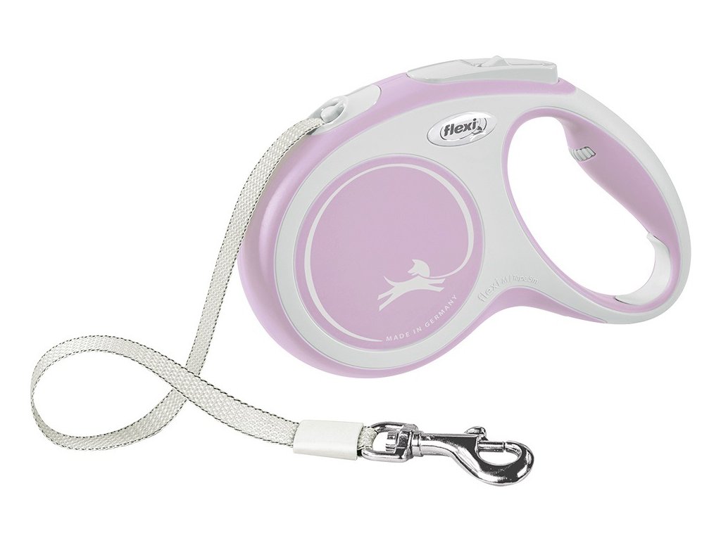 21534 2 flexi new comfort m voditko pasek 5m 25kg ruzova z kategorie chovatelske potreby a krmiva pro psy obojky voditka a postroje pro psy voditka pro psy samonavijeci voditka pro psy