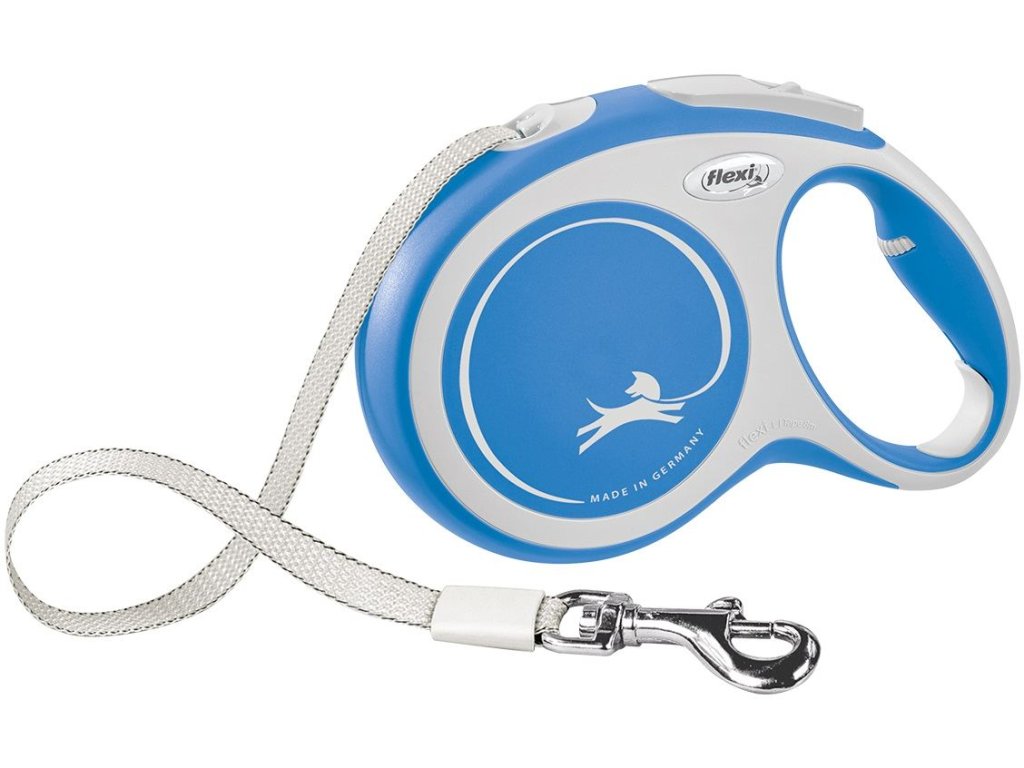 28281 2 flexi new comfort l voditko pasek 8m 50kg modra z kategorie chovatelske potreby a krmiva pro psy obojky voditka a postroje pro psy voditka pro psy samonavijeci voditka pro psy