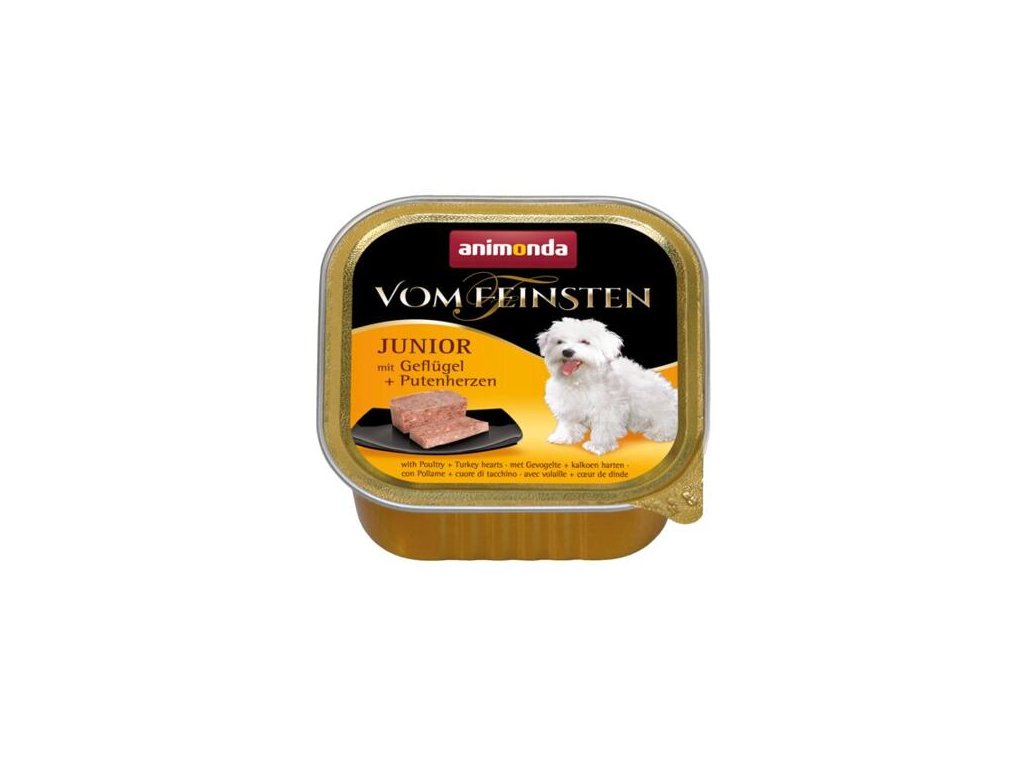 22419 animonda vom feinsten junior pastika drubezi kruti srdce 150g z kategorie chovatelske potreby a krmiva pro psy krmiva pro psy vanicky pastiky pro psy