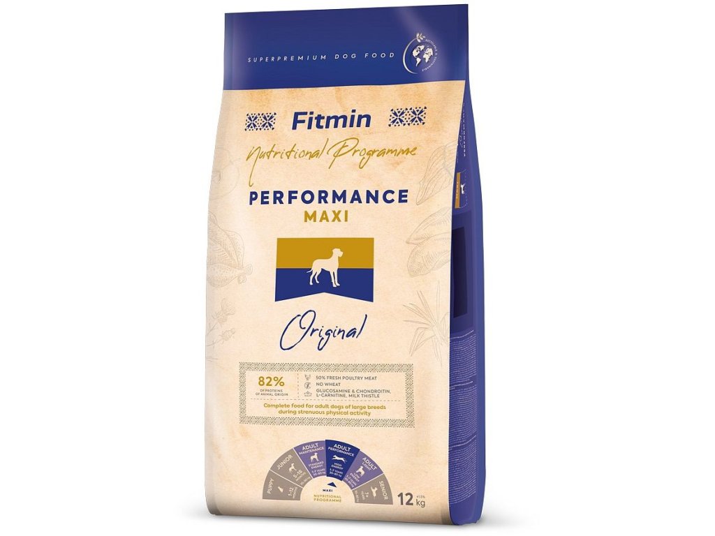 78972 2 fitmin dog maxi performance 12kg z kategorie chovatelske potreby a krmiva pro psy krmiva pro psy granule pro psy