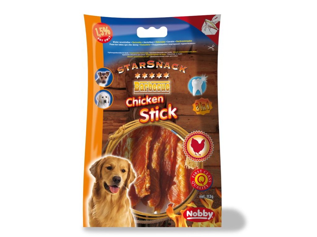 3396 3 nobby starsnack barbecue tycinky s kurecim masem 113g z kategorie chovatelske potreby a krmiva pro psy pamlsky pro psy dentalni pamlsky pro psy