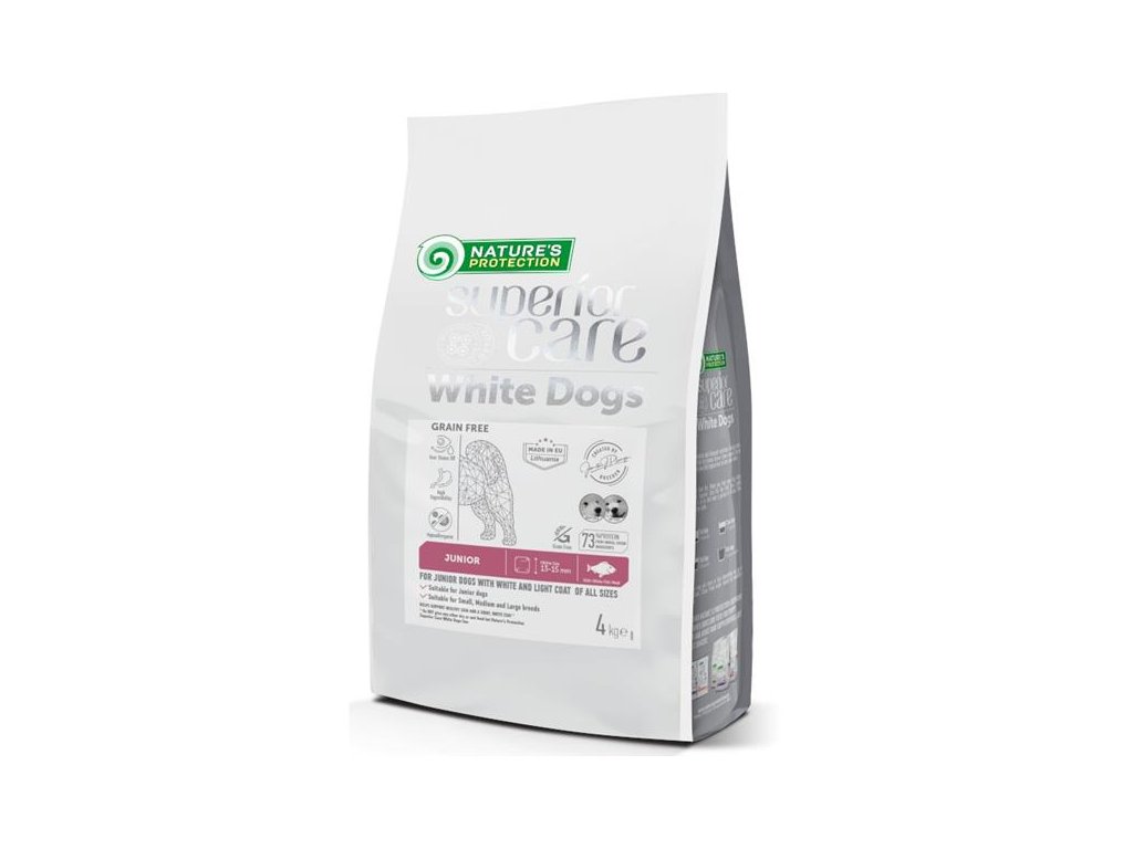 81237 1 nature s protection superior care dog dry white dogs junior grain free white fish 4 kg z kategorie chovatelske potreby a krmiva pro psy krmiva pro psy granule pro psy