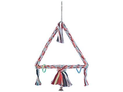 5523 1 nobby barevny velky triangl pro papousky 3 x 45cm z kategorie chovatelske potreby pro ptaky a papousky hracky pro papousky houpacky pro papousky
