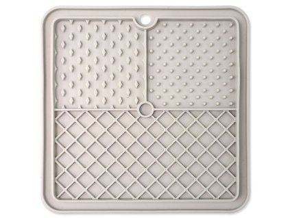 76446 1 podlozka ep lick snack lizaci ctverec svetle sedy 20x20cm z kategorie chovatelske potreby a krmiva pro psy misky a davkovace pro psy protihltaci a lizaci misky pro psy