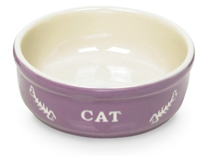3087 1 nobby cat keramicka miska 13 5 cm fialova 250ml z kategorie chovatelske potreby a krmiva pro kocky misky davkovace pro kocky keramicke misky pro kocky