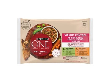 96019 purina one mini dog weight control kru ta a kur e ve s t a ve 4 x 85 g