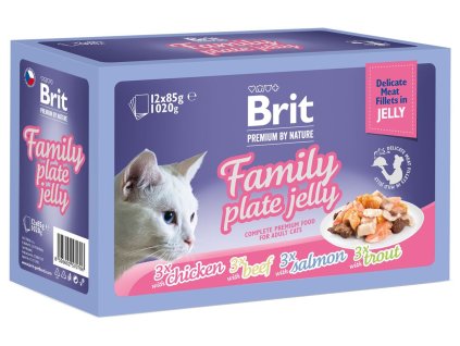 91516 1 brit premium cat delicate fillets in jelly family plate 1020g 12x85g