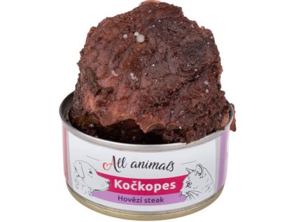 91309 all animals kockopes konzerva steak z hov sval 100g