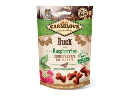 23337 carnilove cat crunchy snack duck with raspberries 50g z kategorie chovatelske potreby a krmiva pro kocky krmivo a pamlsky pro kocky pamlsky pro kocky